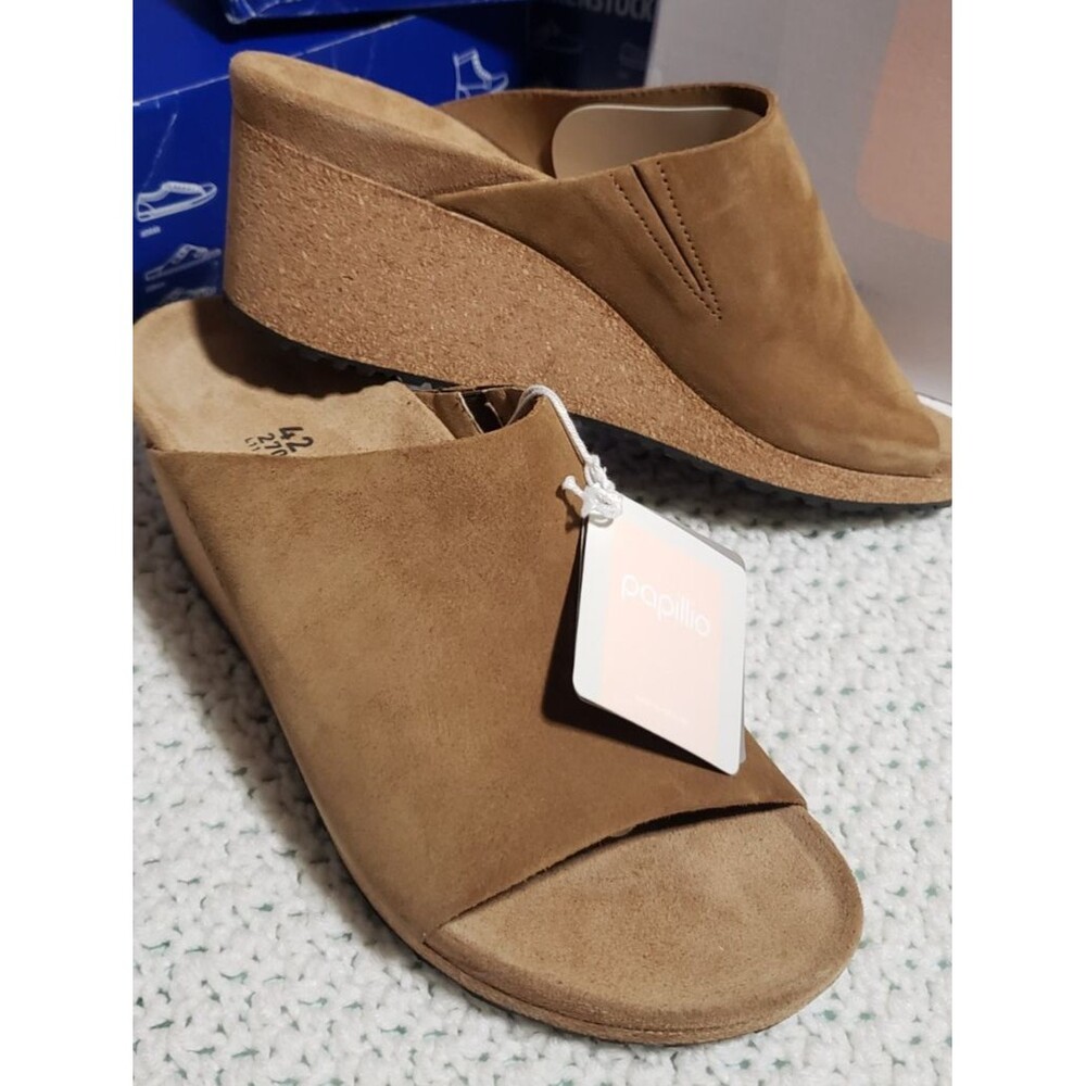 New in-Box Birkenstock Women's Namica Rivet Wedge Nubuck Sandals EU 42